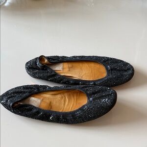 Lanvin Black Sparkle Women's Flats